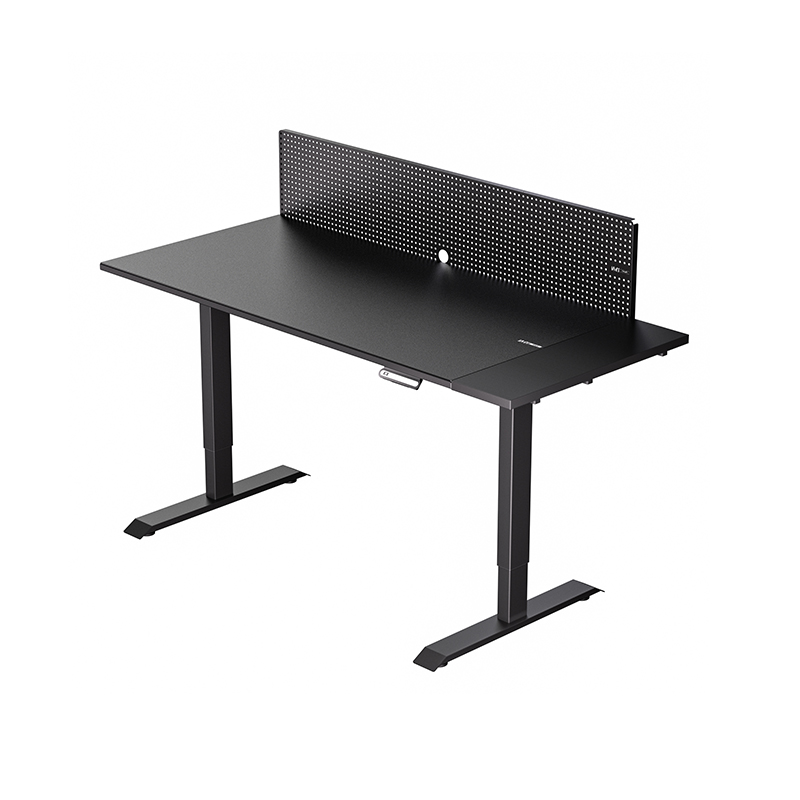 Mesa elevadora eléctrica de cristal gaming